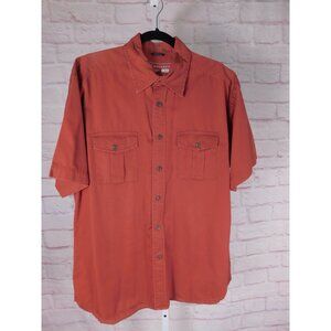 Vintage Dockers Burnt Orange Short Sleeve Shirt, XL, Casual Outdoors